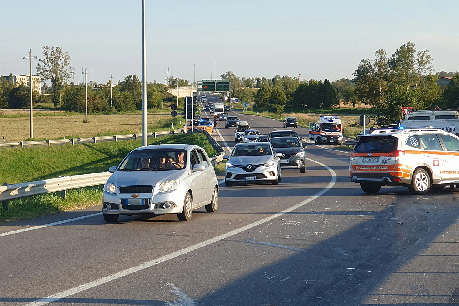 Code sul raccordo della tangenziale a Rezzato a causa di un incidente mortale