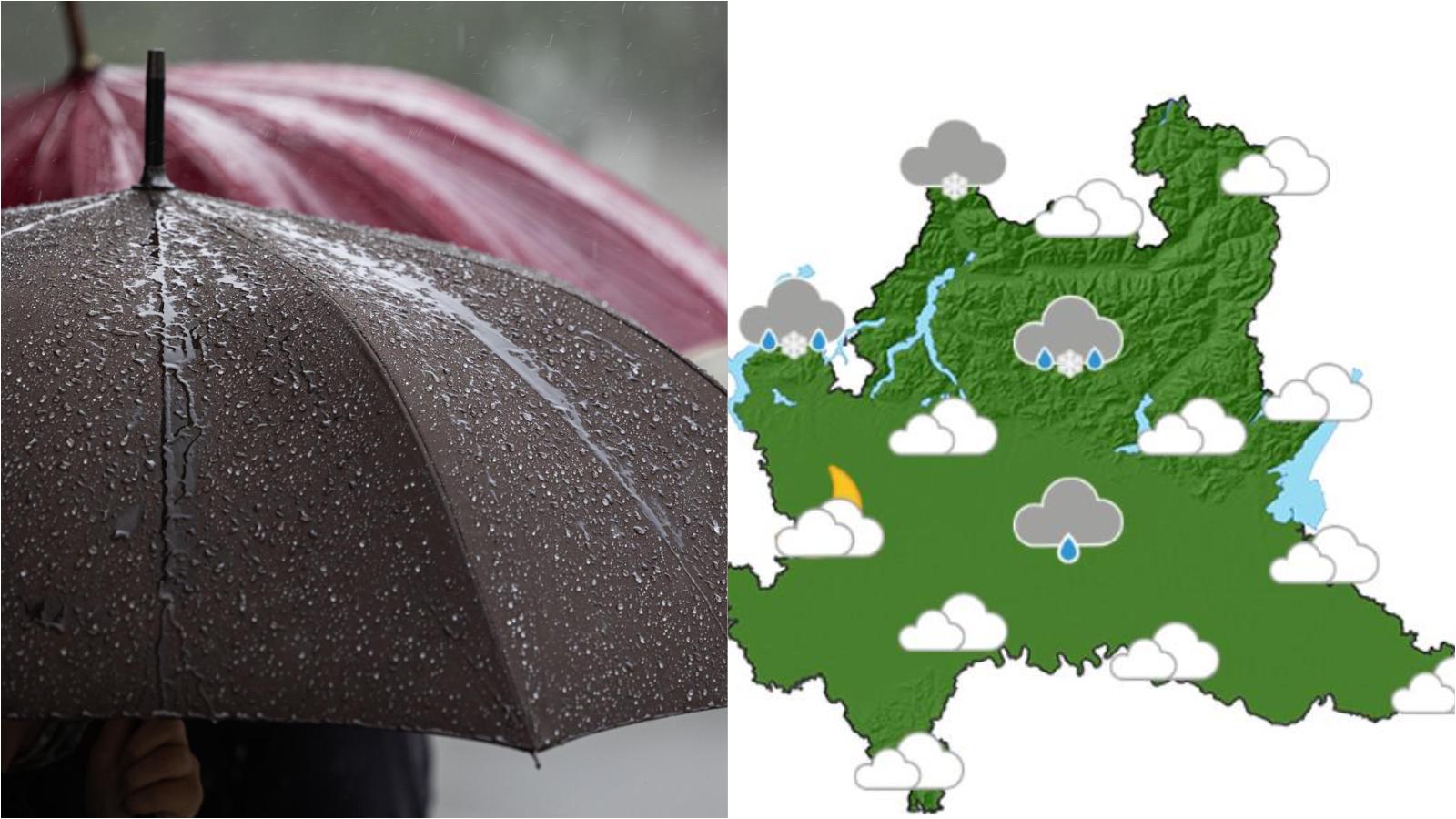 Il meteo a Milano e in Lombardia, non lasciate l’ombrello a casa. Pioggia, quando e dove