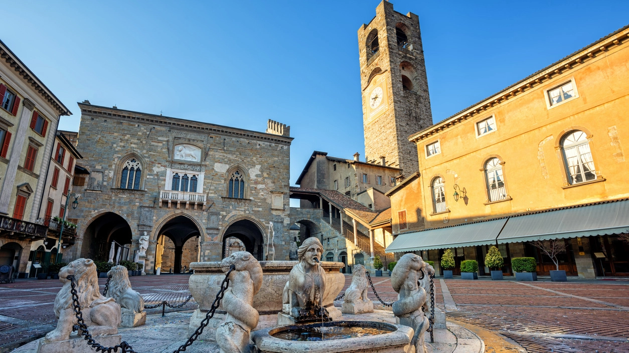 La stupenda Piazza Vecchia di Bergamo