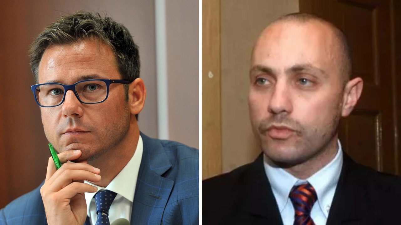 L'ex eurodeputato Angelo Ciocca e l'esponente di estrema destra Luca Battisti