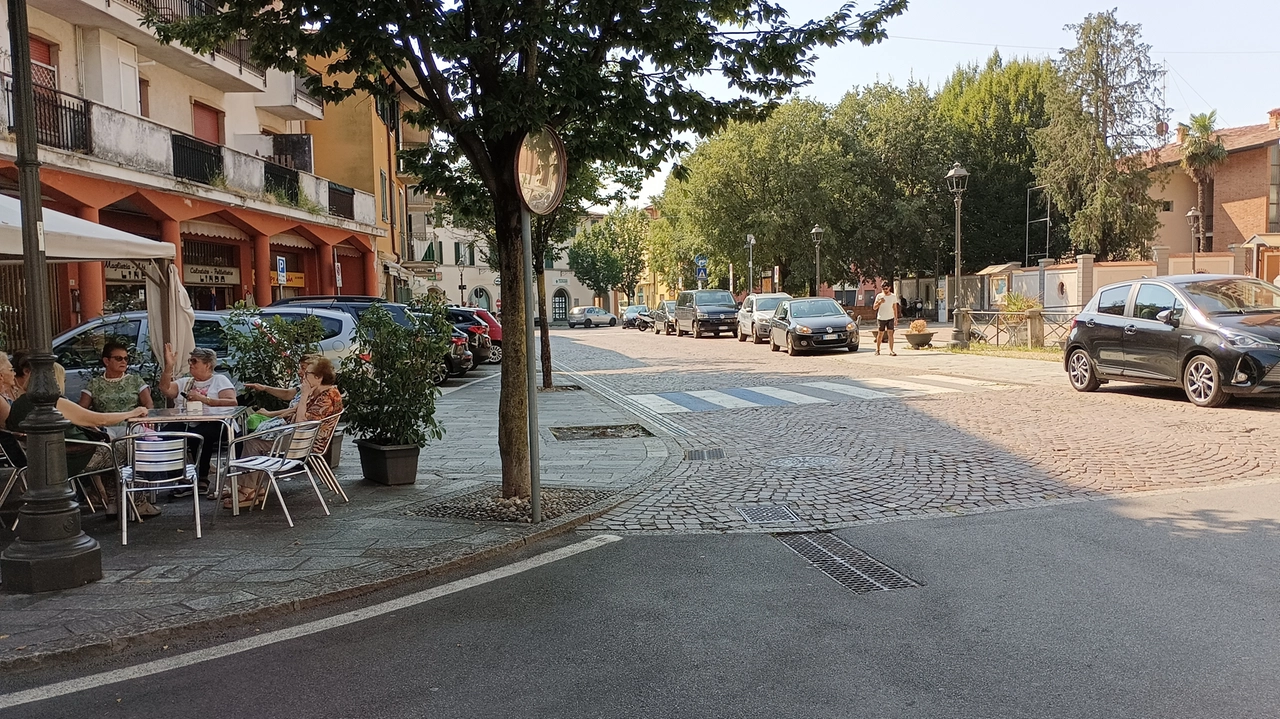 Piazza Sette Martiri a Terno d'Isola, paese bergamasco dove è stata uccisa Sharon Verzeni