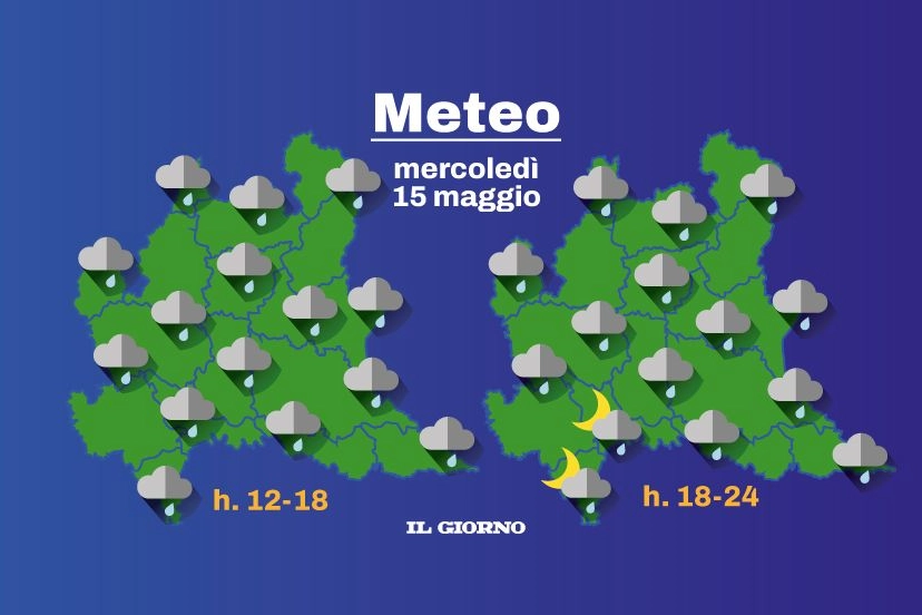 Previsioni meteo Lombardia per mercoledì 15 maggio