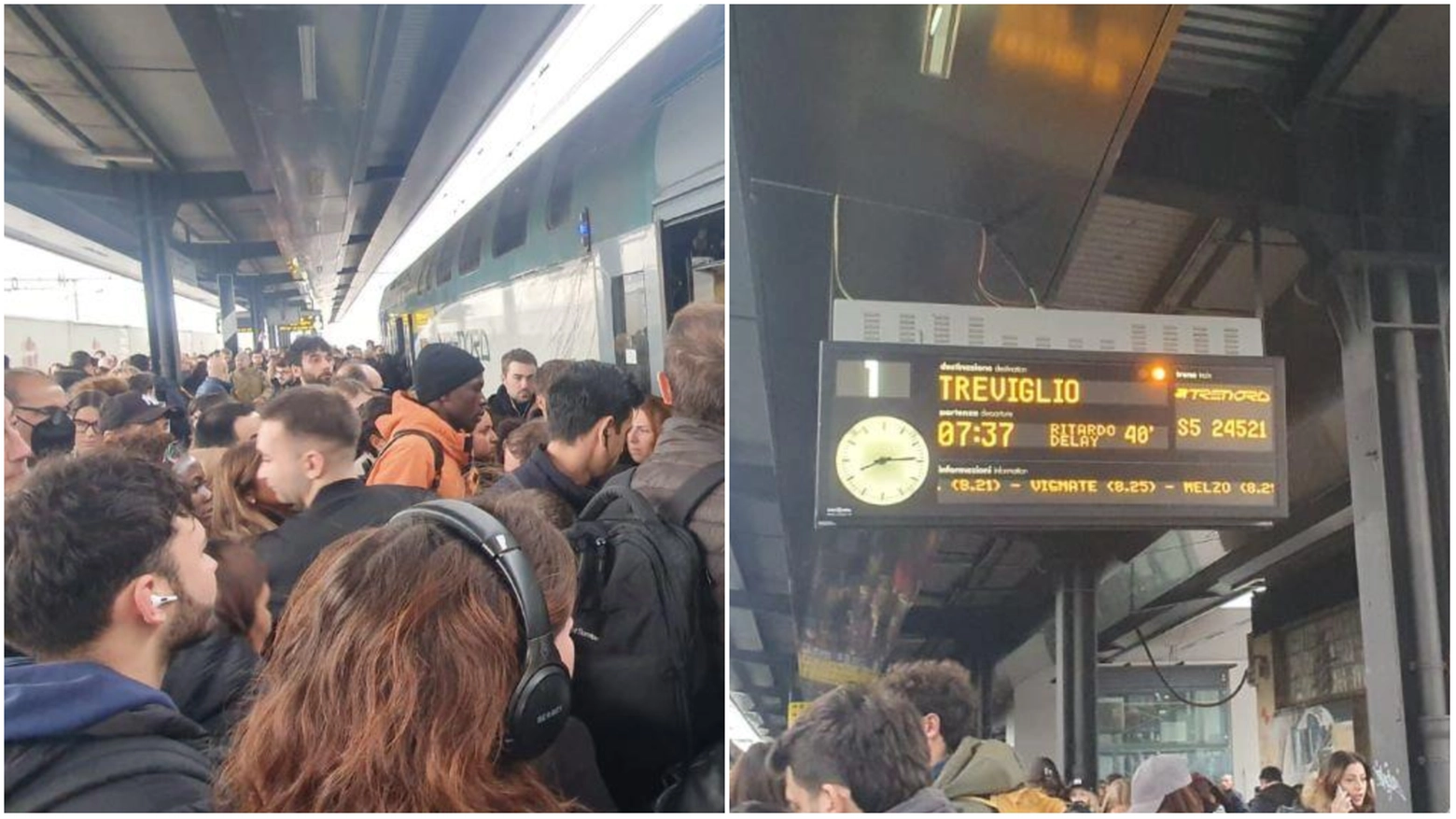 I pesanti disagi alla stazione di Rho