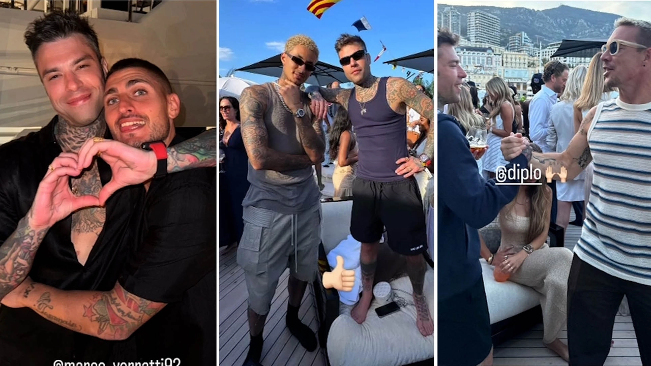 Fedez con Verratti, Kuzma e Diplo