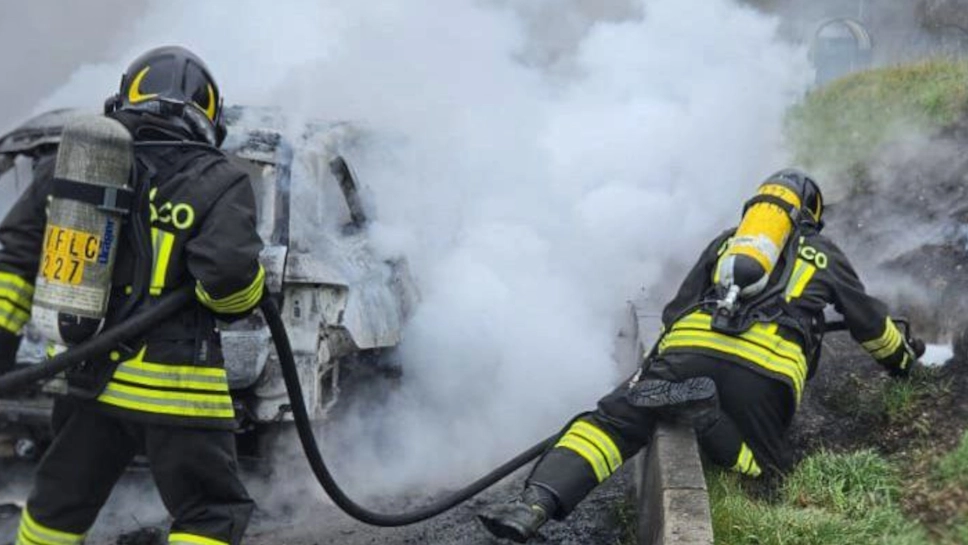 I vigili del fuoco a Nibionno