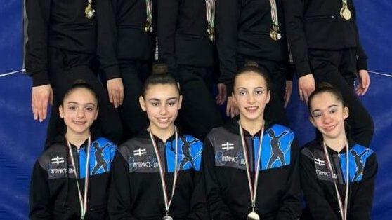 Ginnastica ritmica, l’aresina Rhythmic’s team fa il pieno di medaglie