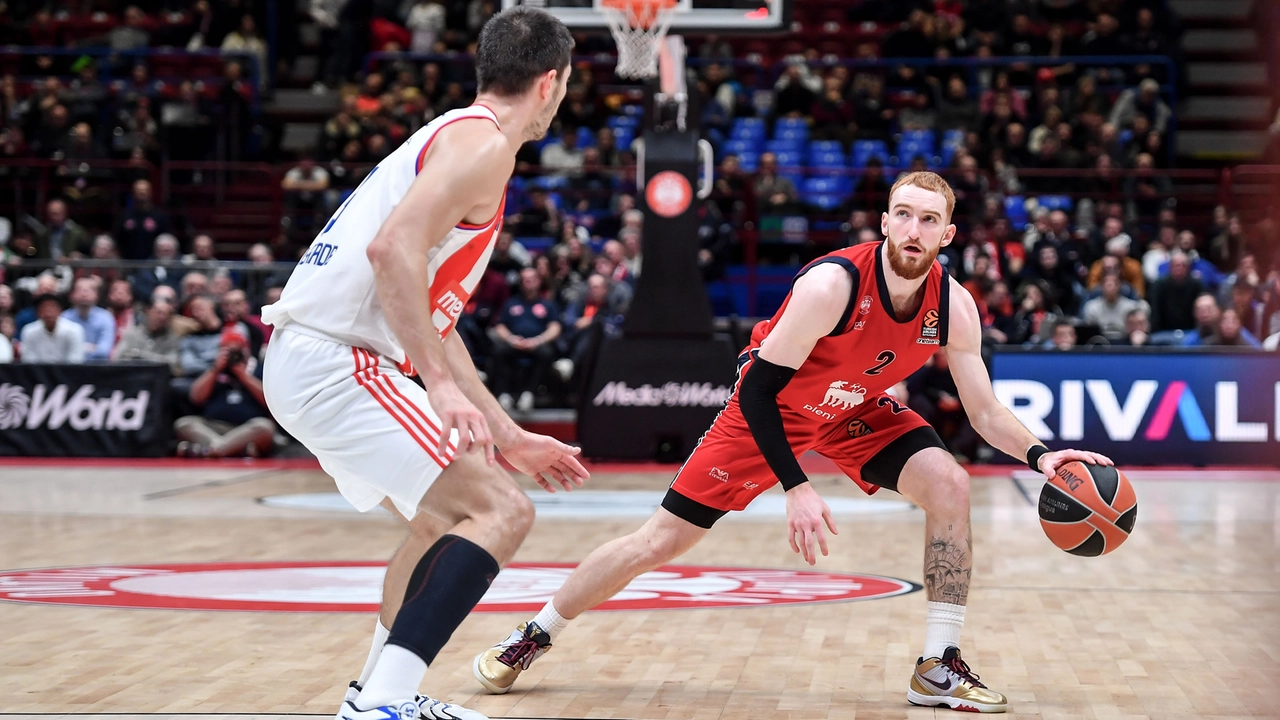 Niccolò Mannion nel match di Eurolega contro la Stella Rossa Belgrado