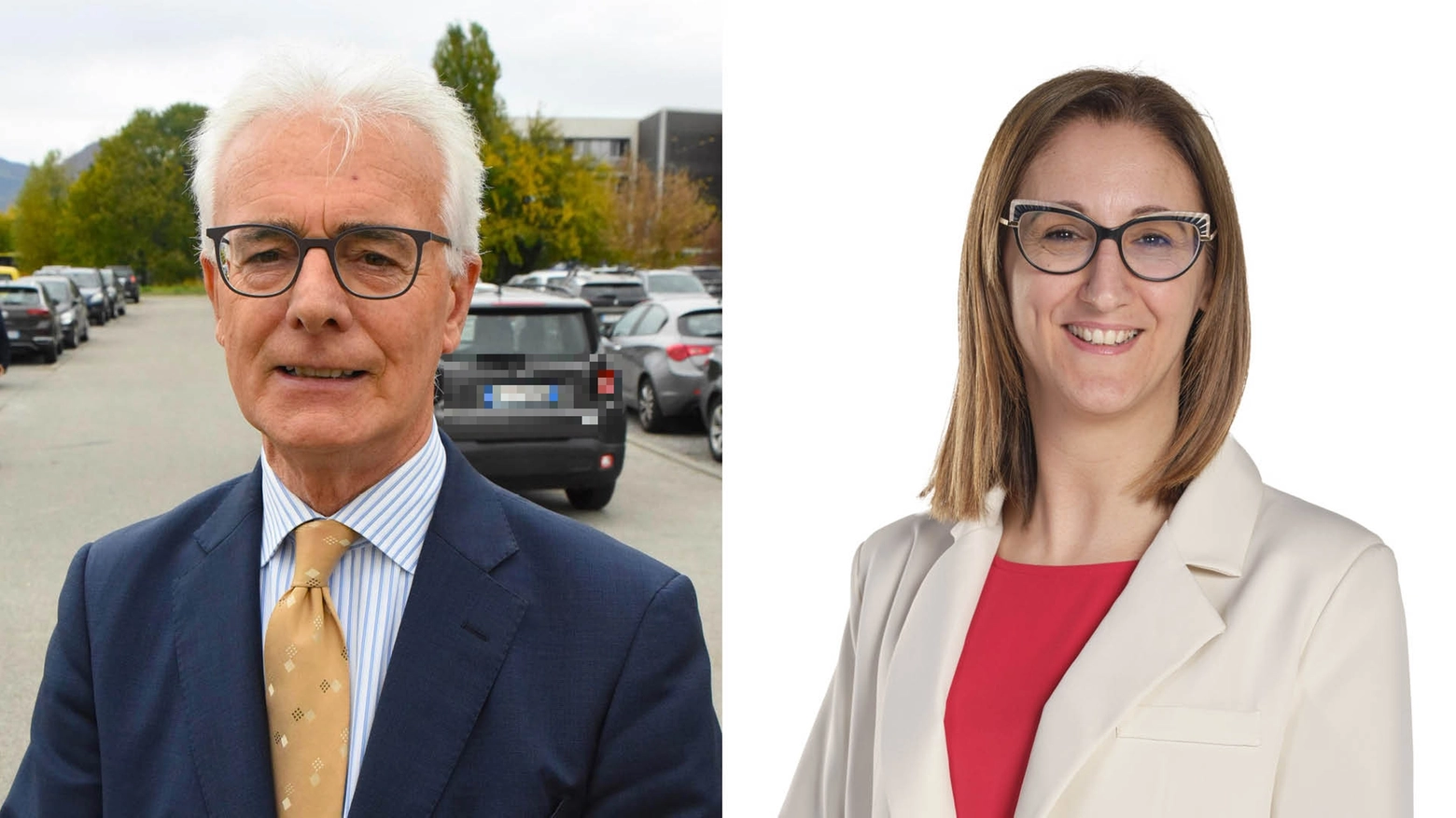 A destra Gianfranco Gafforelli e a sinistra Paola Suardi, sfida al ballottaggio 2024 a Romano di Lombardia