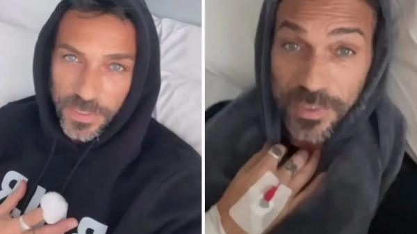 Costantino Vitagliano ricoverato in ospedale a Monza (Frame video stories Instagram)