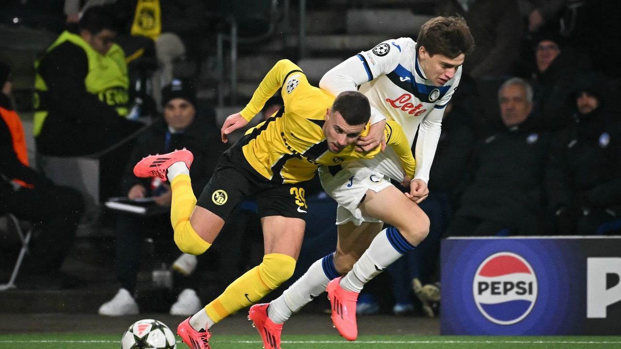 Marco Palestra impegnato nella sfida di Champions contro lo Young Boys