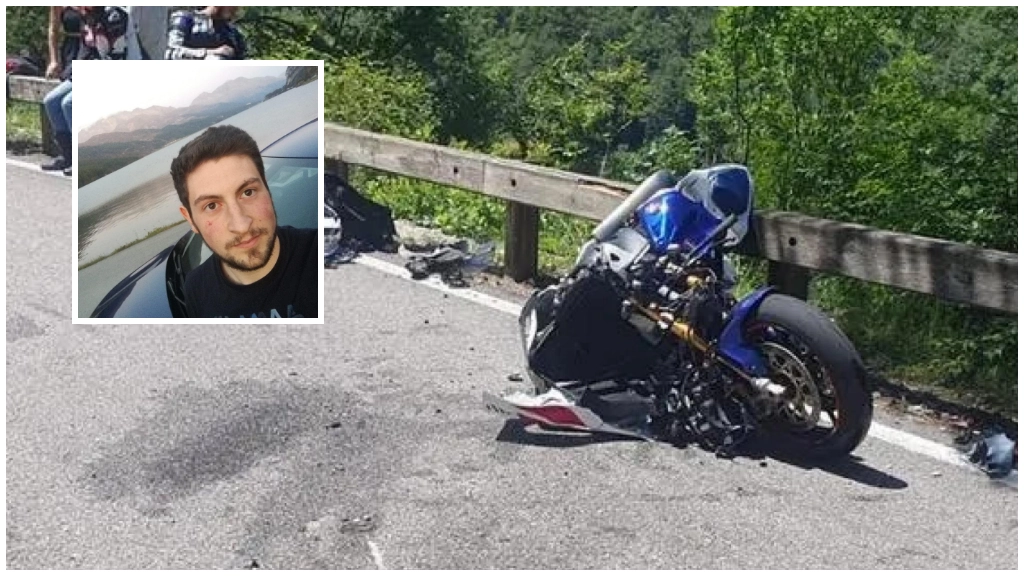 Luca Guastella, 28 anni, morto nell'incidente motociclistico a Valvestino