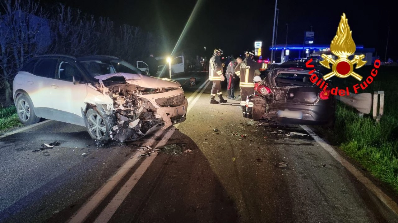 L'incidente sulla Provinciale a Ossago Lodigiano