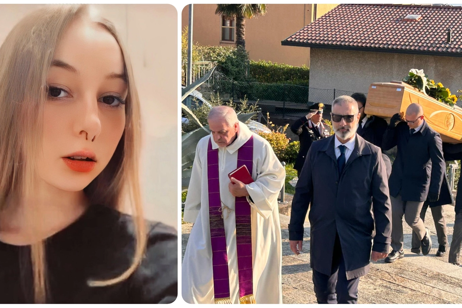 Il funerale di Sara Centelleghe, la 18enne uccisa dal vicino di casa a Costa Volpino