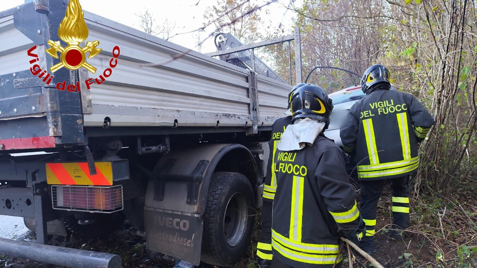 L'intervento dei vigili del fuoco