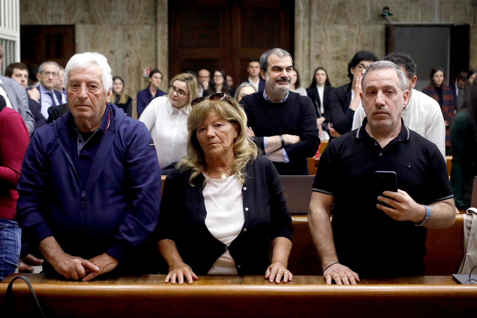 Maria Assandri, madre di Alesia Pifferi, durante il processo per la morte della nipotina Diana