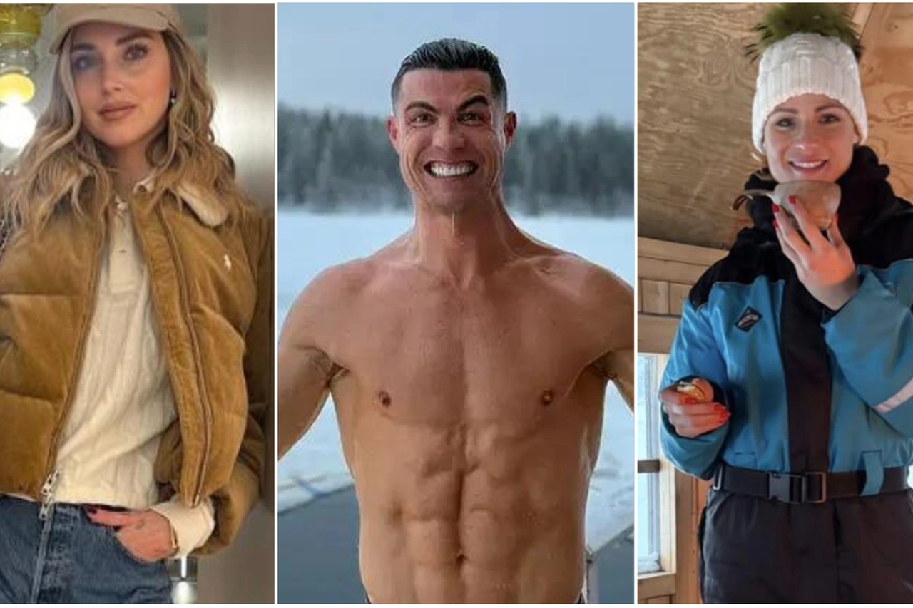 Scatti dalla Lapponia: Chiara Ferragni, Cristiano Ronaldo e Michelle Hunziker