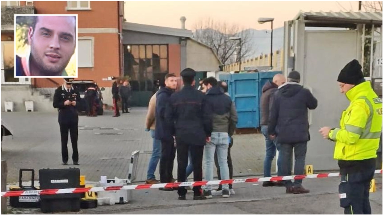 Roberto Guerrisi, 42 anni ucciso con un colpo di calibro 22 A sinistra e a destra i rilievi dei carabinieri sul luogo del delitto