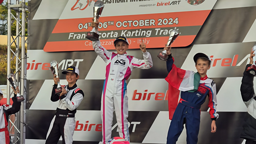 Simone Seveso, 10 anni, è campione del mondo per il circuito monomarca Easykart