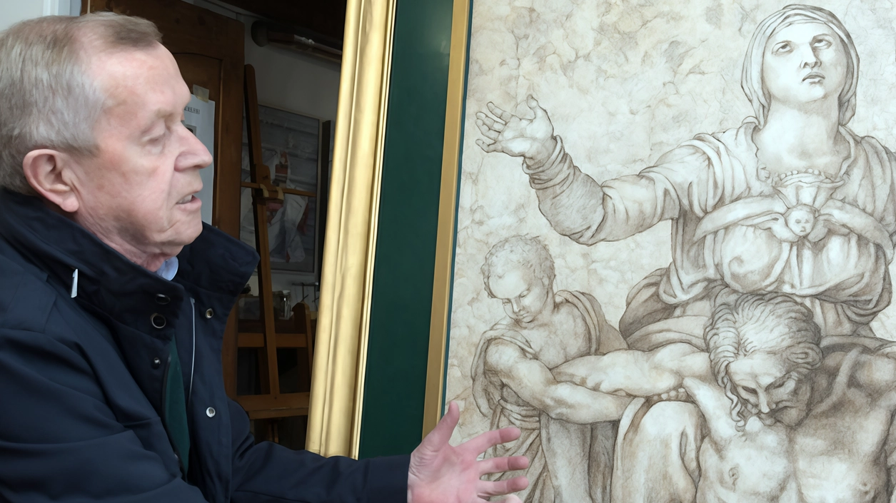 Il restauro dell'affresco "Travagli" di Mario Grandi, danneggiato da vandali con succo di frutta, è completato. L'opera tornerà presto nel Mausoleo Serbelloni, ispirata alla Pietà di Michelangelo. L'artista spera in un maggiore rispetto per il futuro.