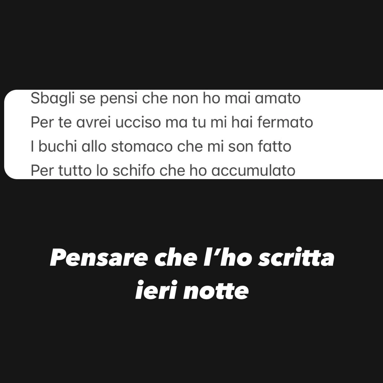 La storia su Instagram pubblicata da Fedez