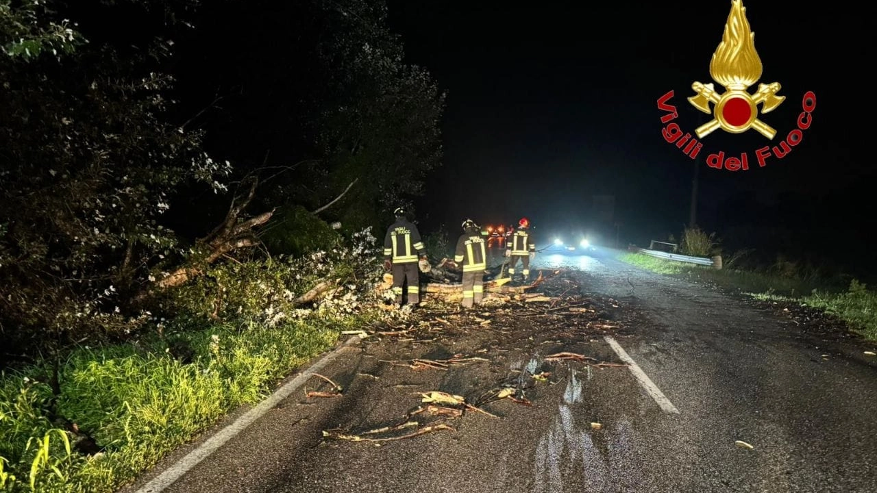 L'intervento dei vigili del fuoco a Turano Lodigiano