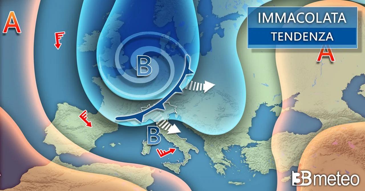 Meteo Lombardia, la burrasca dell’Immacolata porterà freddo e neve anche a bassa quota