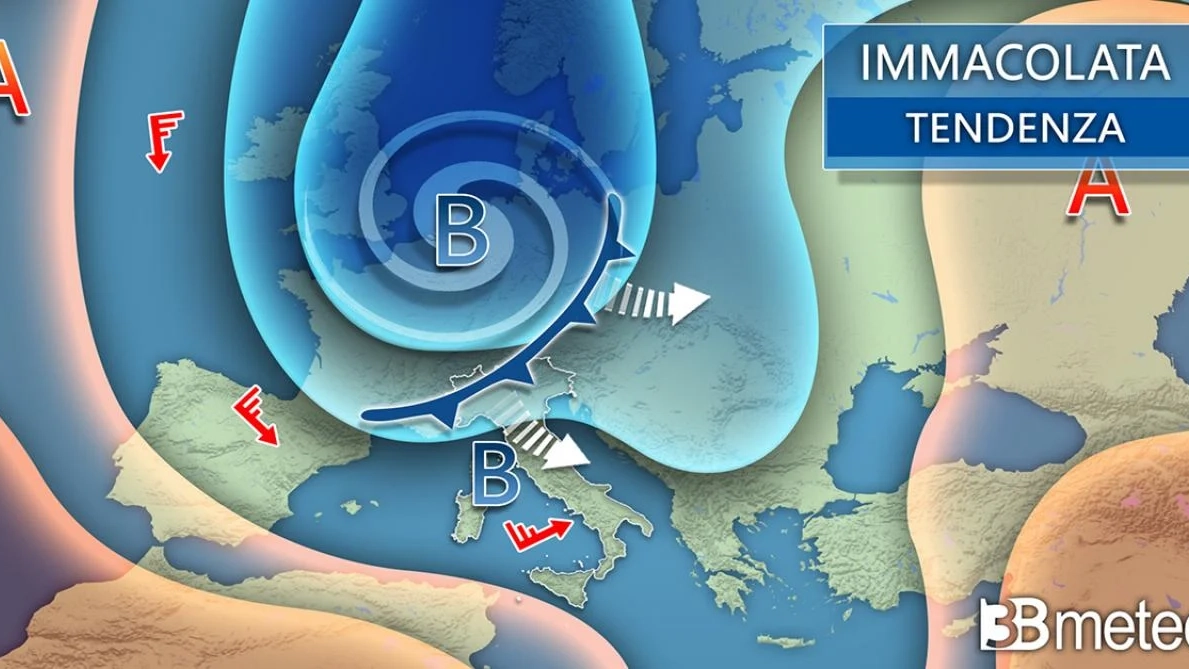 L'evoluzione meteo sull'Italia