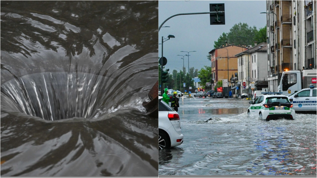 Città allagata a Milano