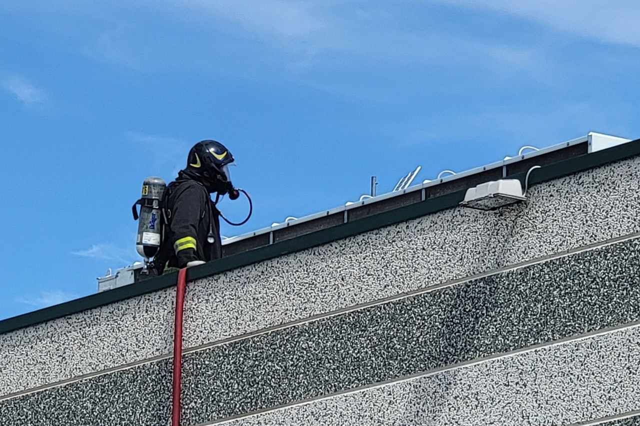 Vigili del fuoco in azione a Robbiate