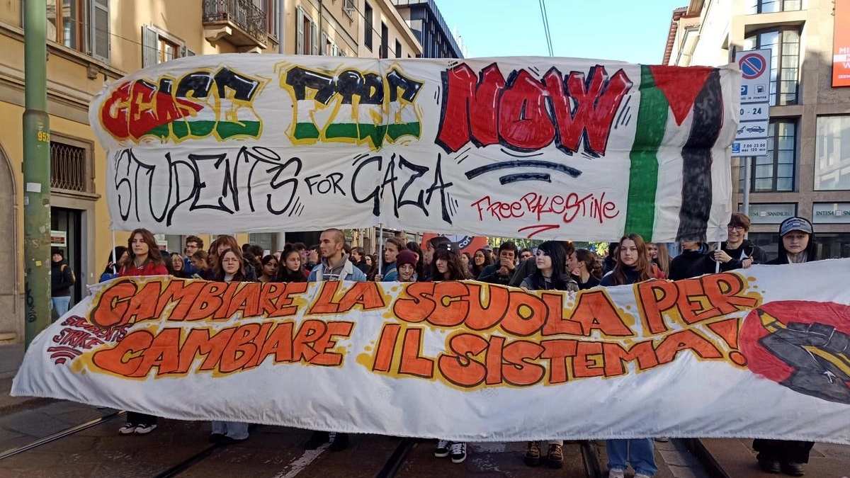 Una protesta degli studenti milanesi
