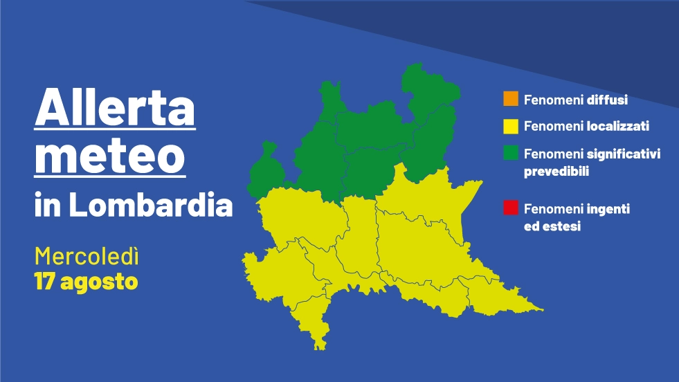 L'allerta meteo a Milano e in Lombardia