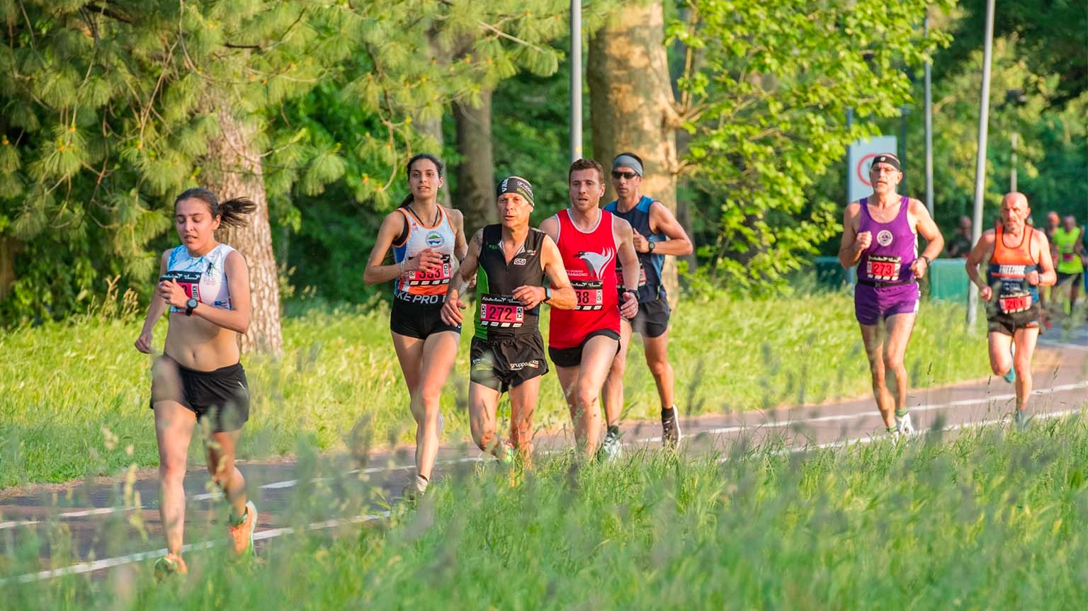 Runner sul circuito dell'Idroscalo (Milano 10k)