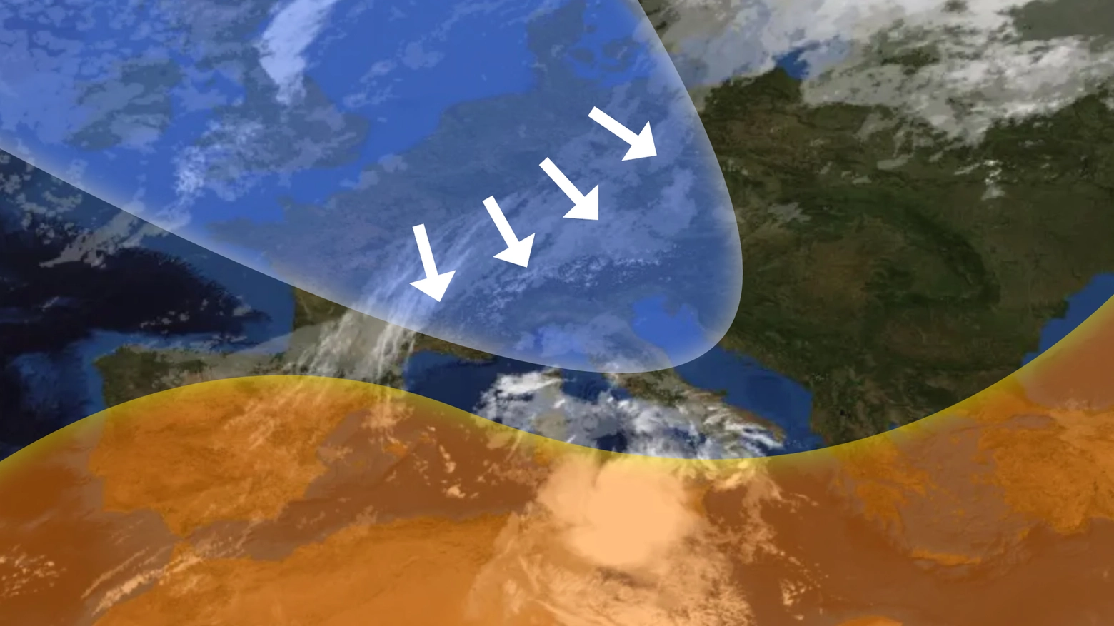 Un fronte freddo proveniente dalla Gran Bretagna è in avvicinamento sul Nord Italia