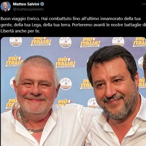 Il post di Matteo Salvini (da X @matteosalvinimi)