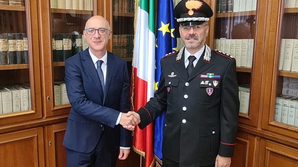 Sondrio, il saluto del prefetto Bolognesi al nuovo comandante provinciale dei carabinieri