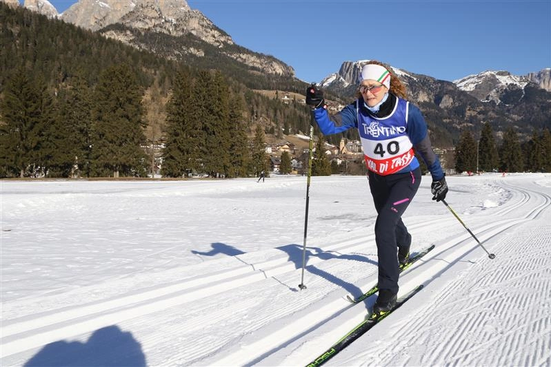 Anna Cerini impegnata nella gara di fondo: ottimo il risultato finale