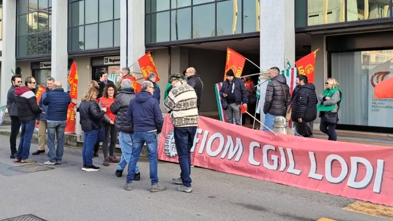 Manifestazione Fiom Cgil Lodi