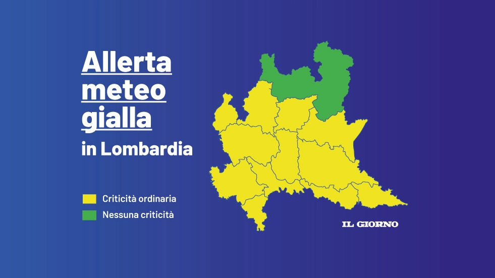 Allerta meteo gialla in Lombardia