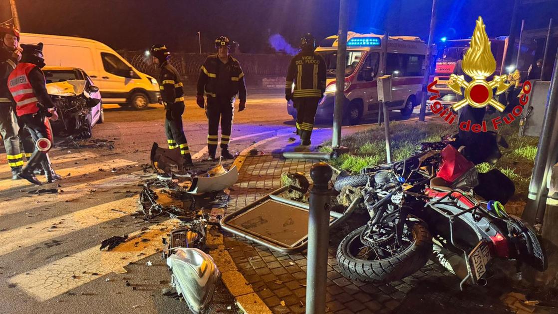 Incidente a Samarate, motociclista di 35 anni in ospedale