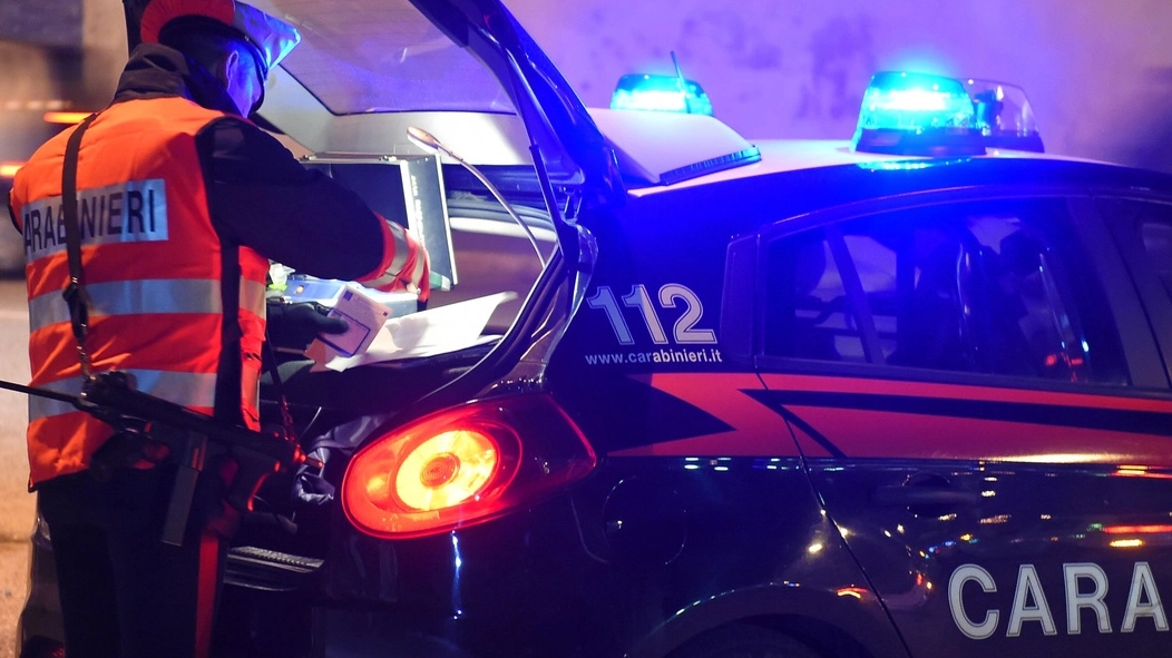 I carabinieri al termine dell'arresto in flagranza di reato