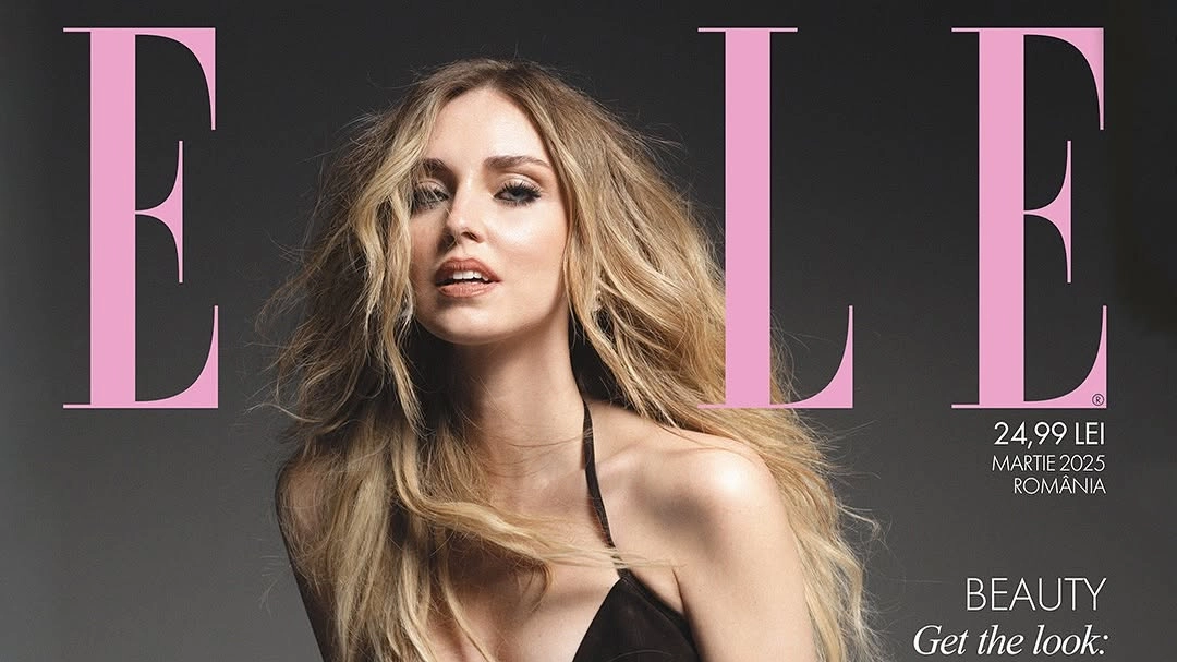 La copertina di Elle Romania con Chiara Ferragni in copertina