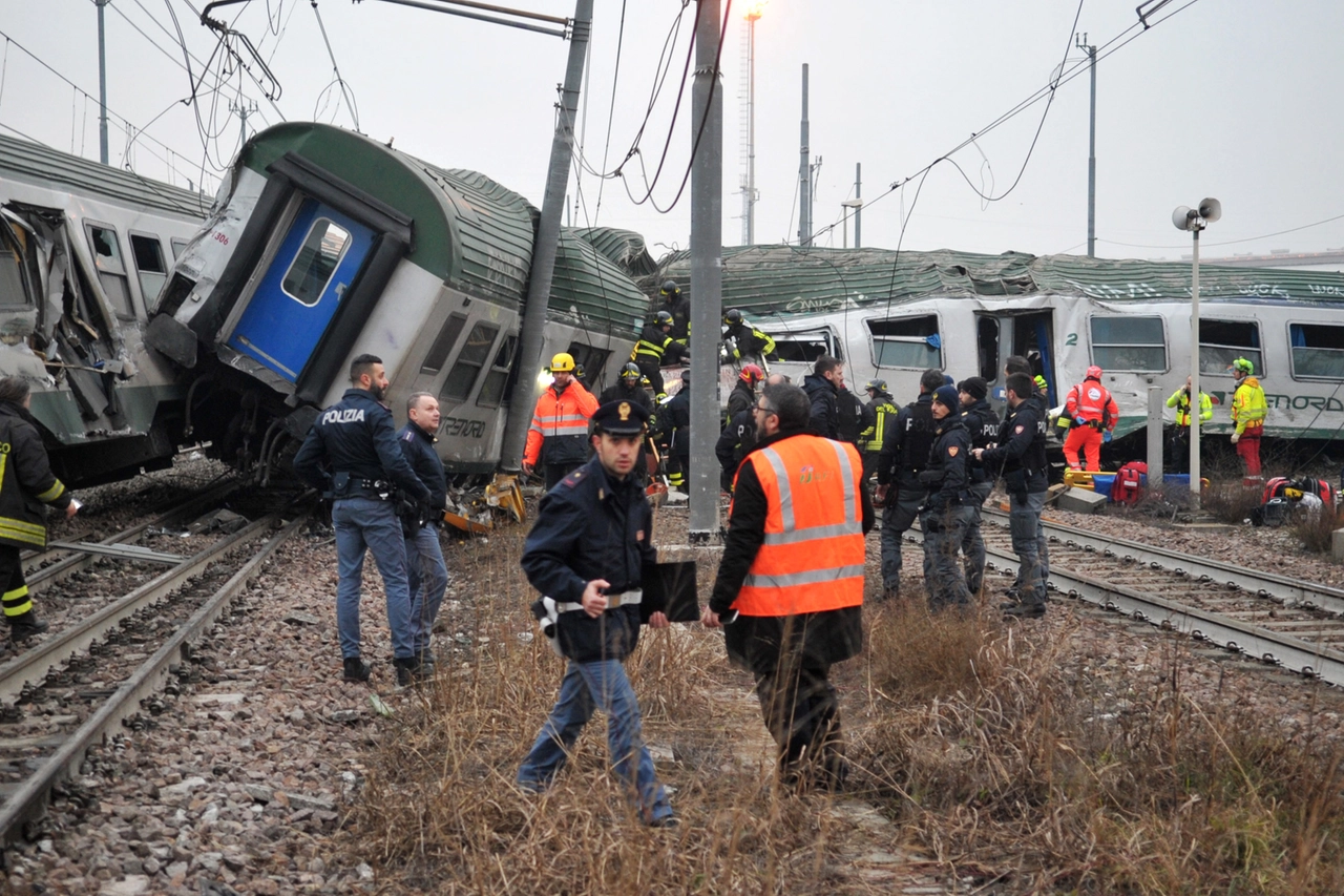 Il treno deragliato a Pioltello il 25 gennaio del 2018