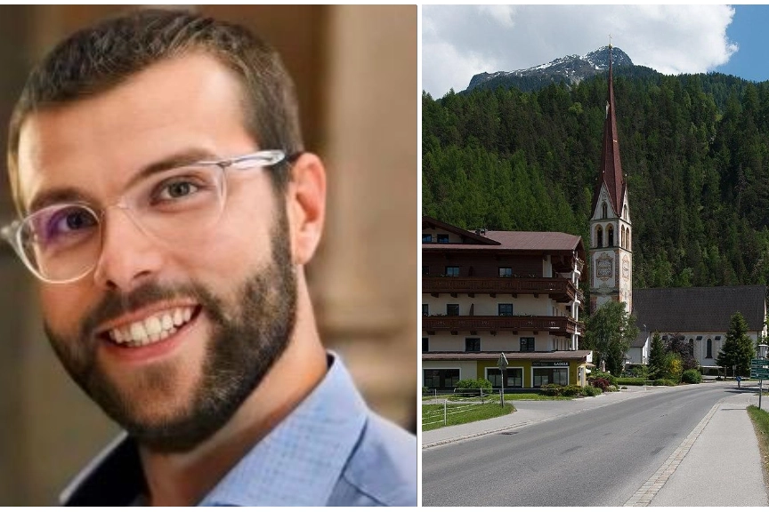 Gabriele Gottardi, a destra, Längenfeld, il paese in Austria in cui si è verificato l'incidente