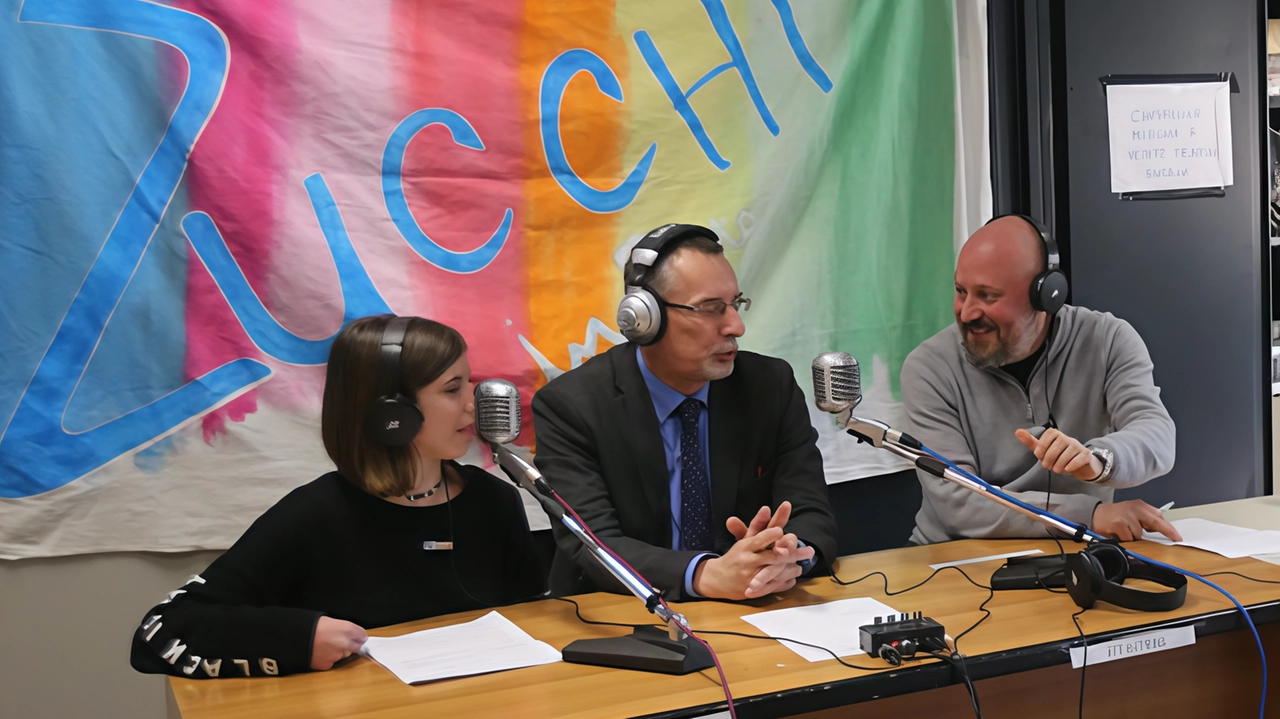 Il sindaco Paolo Pilotto in radio al liceo Zucchi