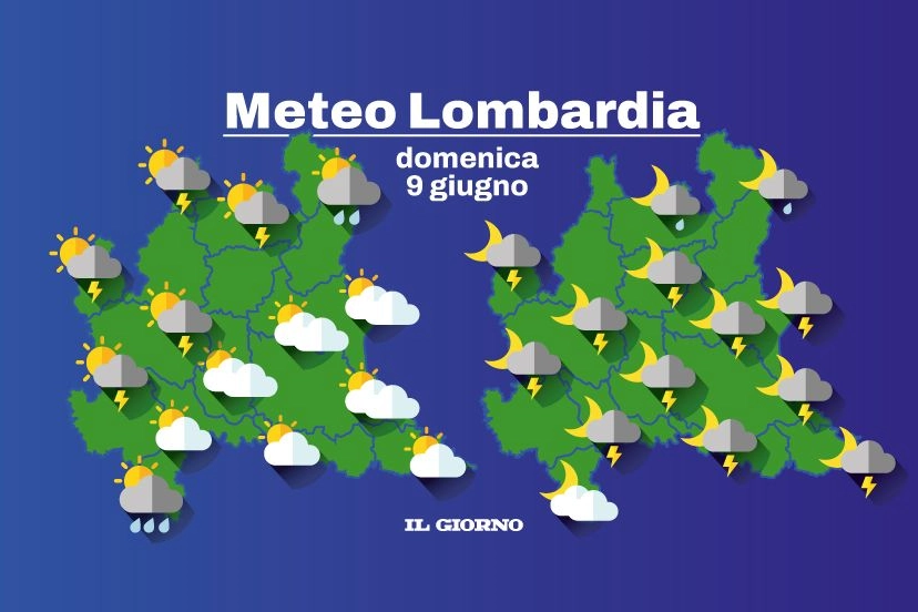 Meteo Lombardia domenica 9 giugno