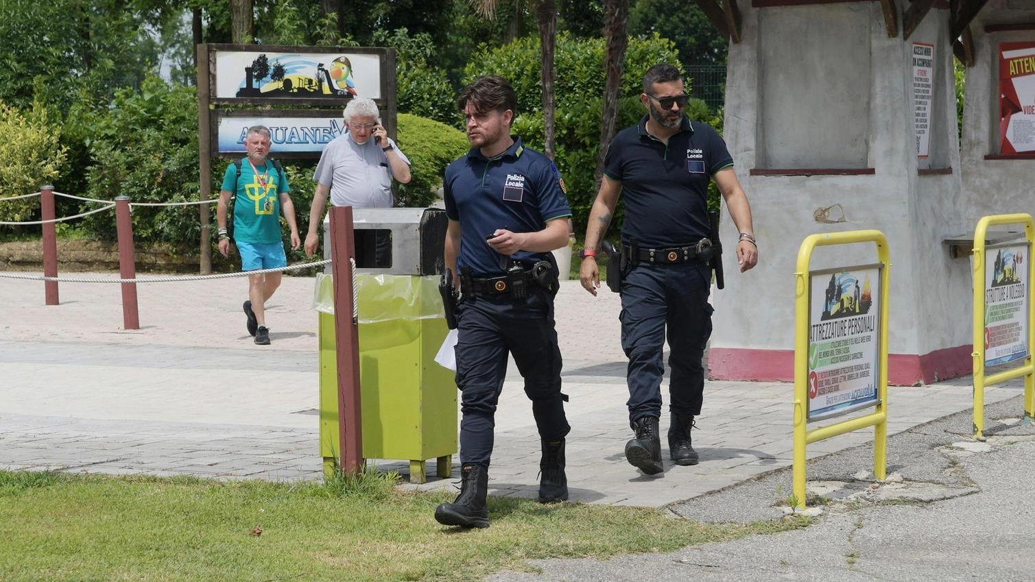 La polizia locale intervenuta sul luogo dell'incidente acquatico