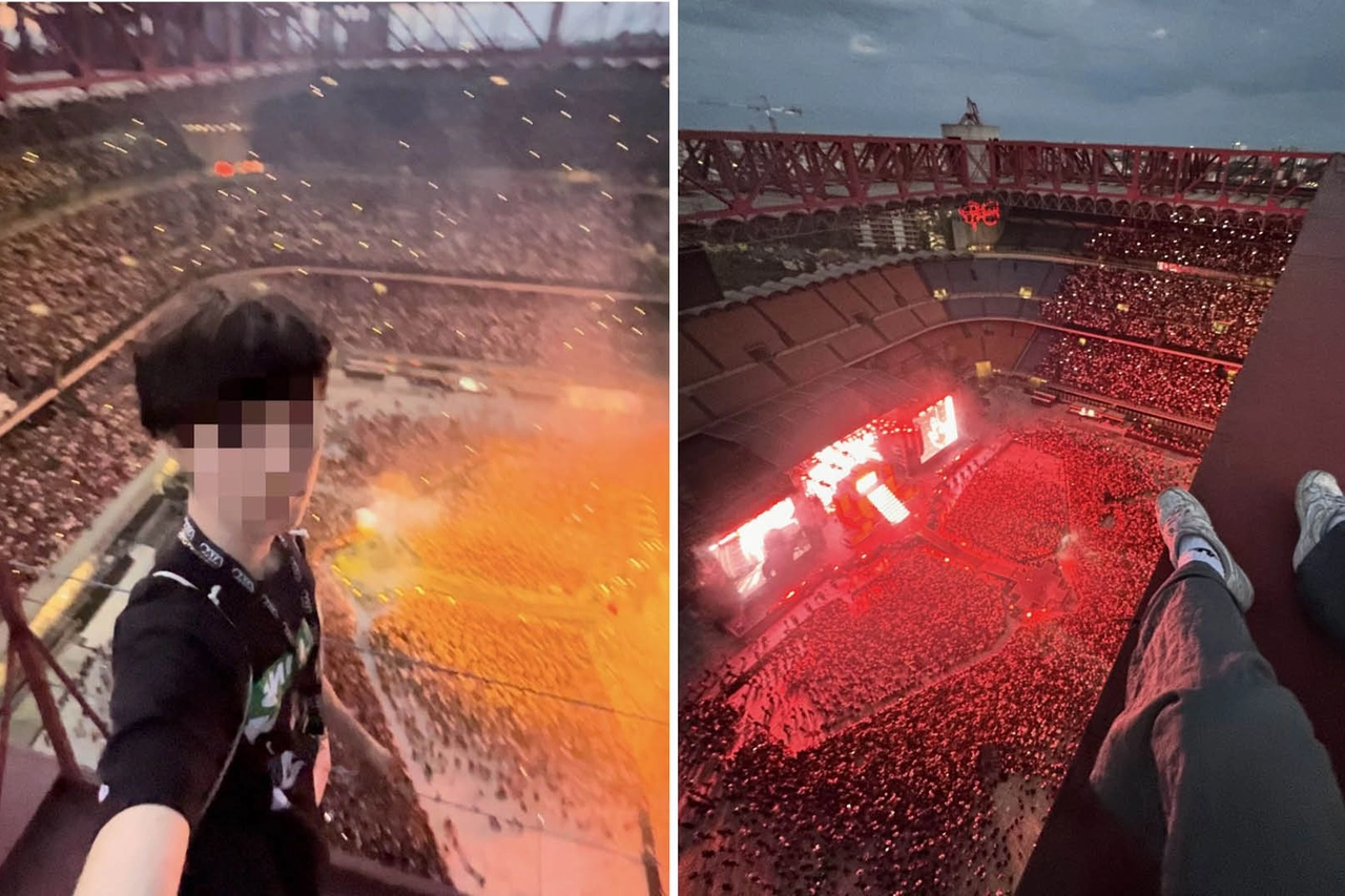 Il post condiviso dalle travi del Meazza durante il concerto di Sfera Ebbasta