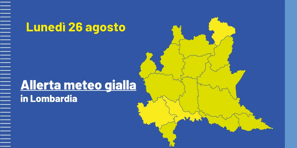 Allerta meteo gialla in Lombardia e a Milano