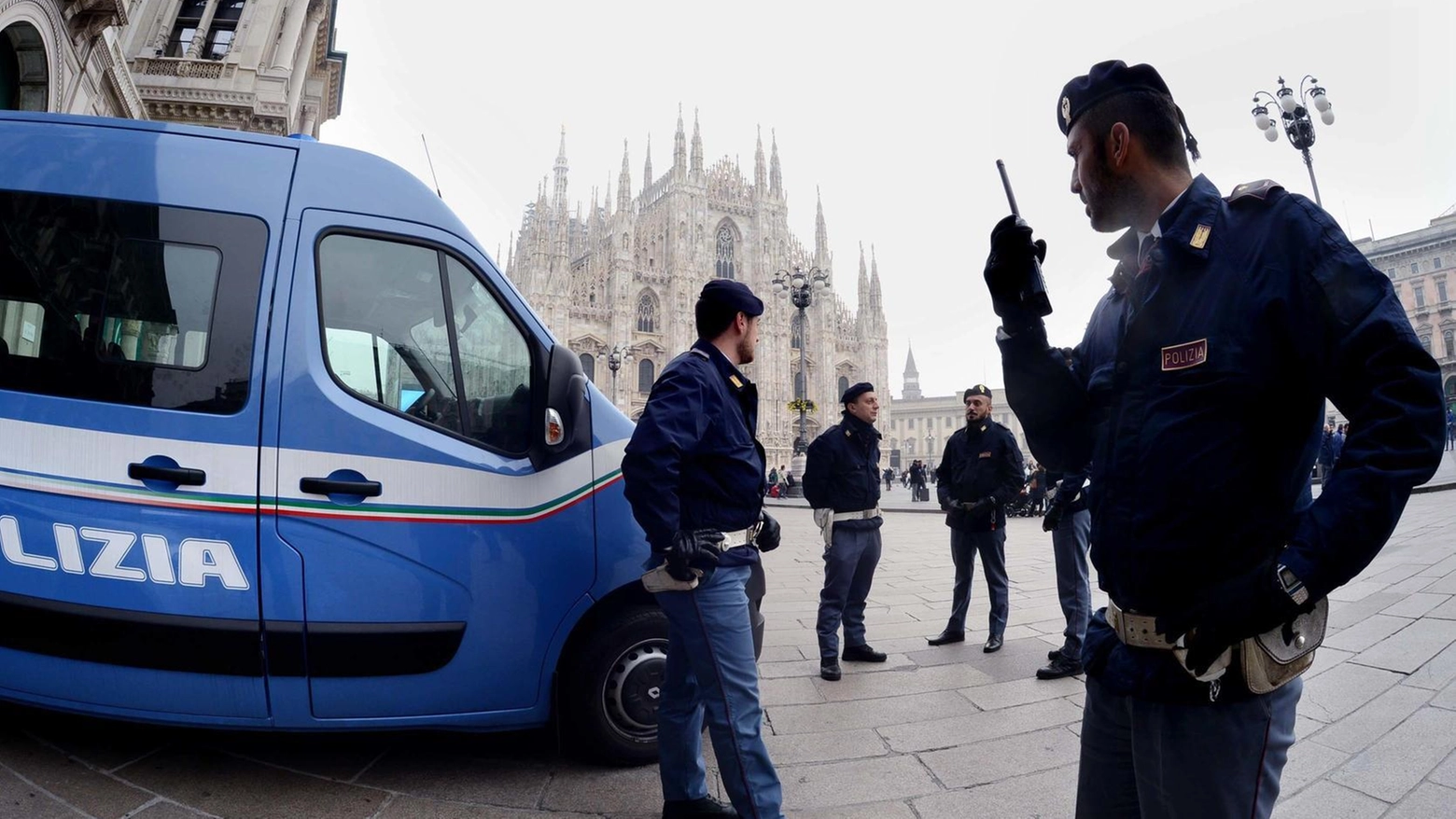 Controlli di polizia nel centro di Milano (foto di repertorio)