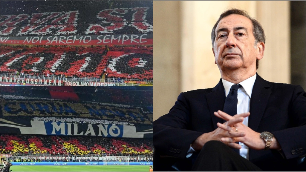 Il sindaco Giuseppe Sala e la Curve di Milan e Inter